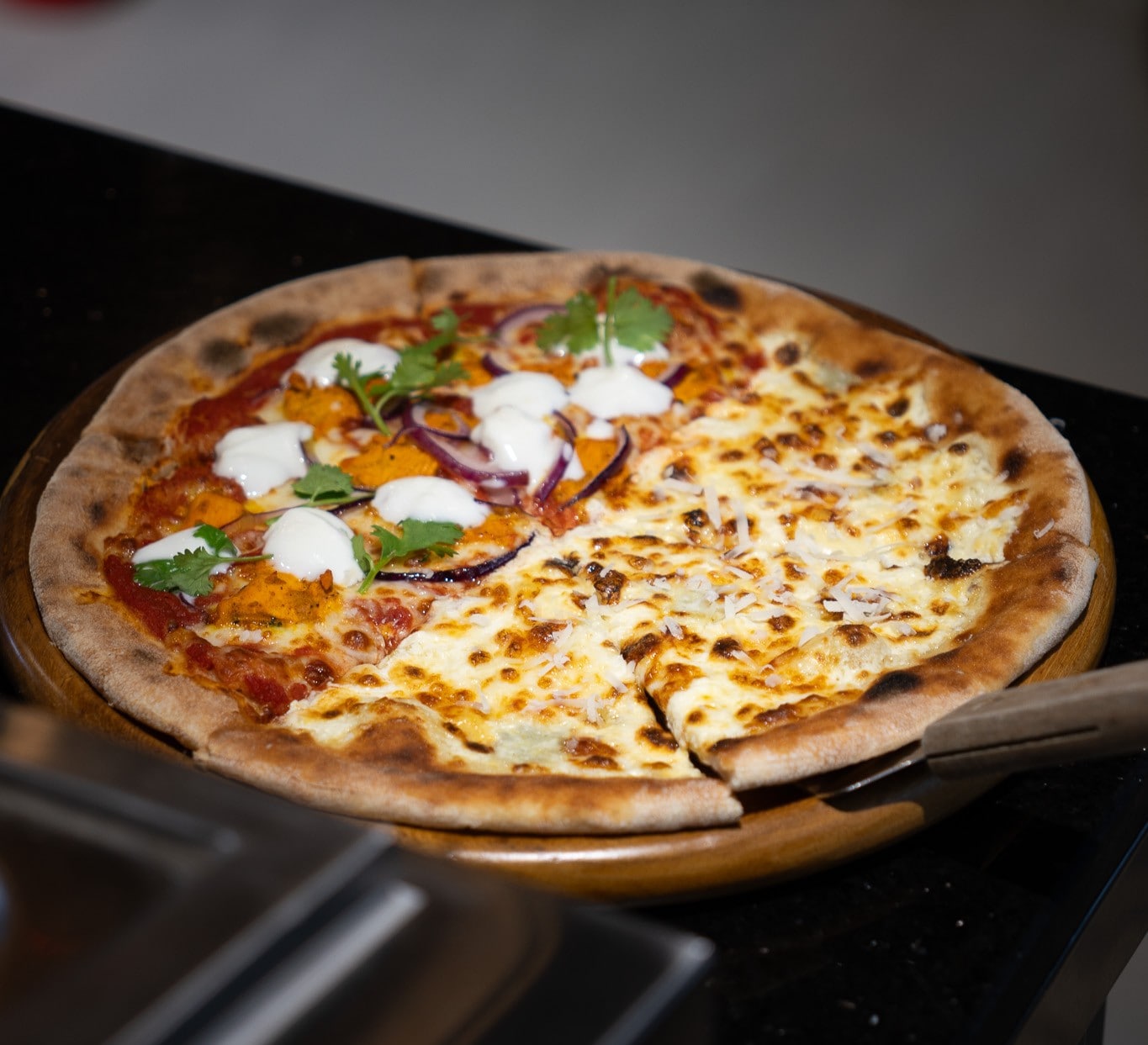 Pizzas at Bottega5 not only look great but also taste amazing